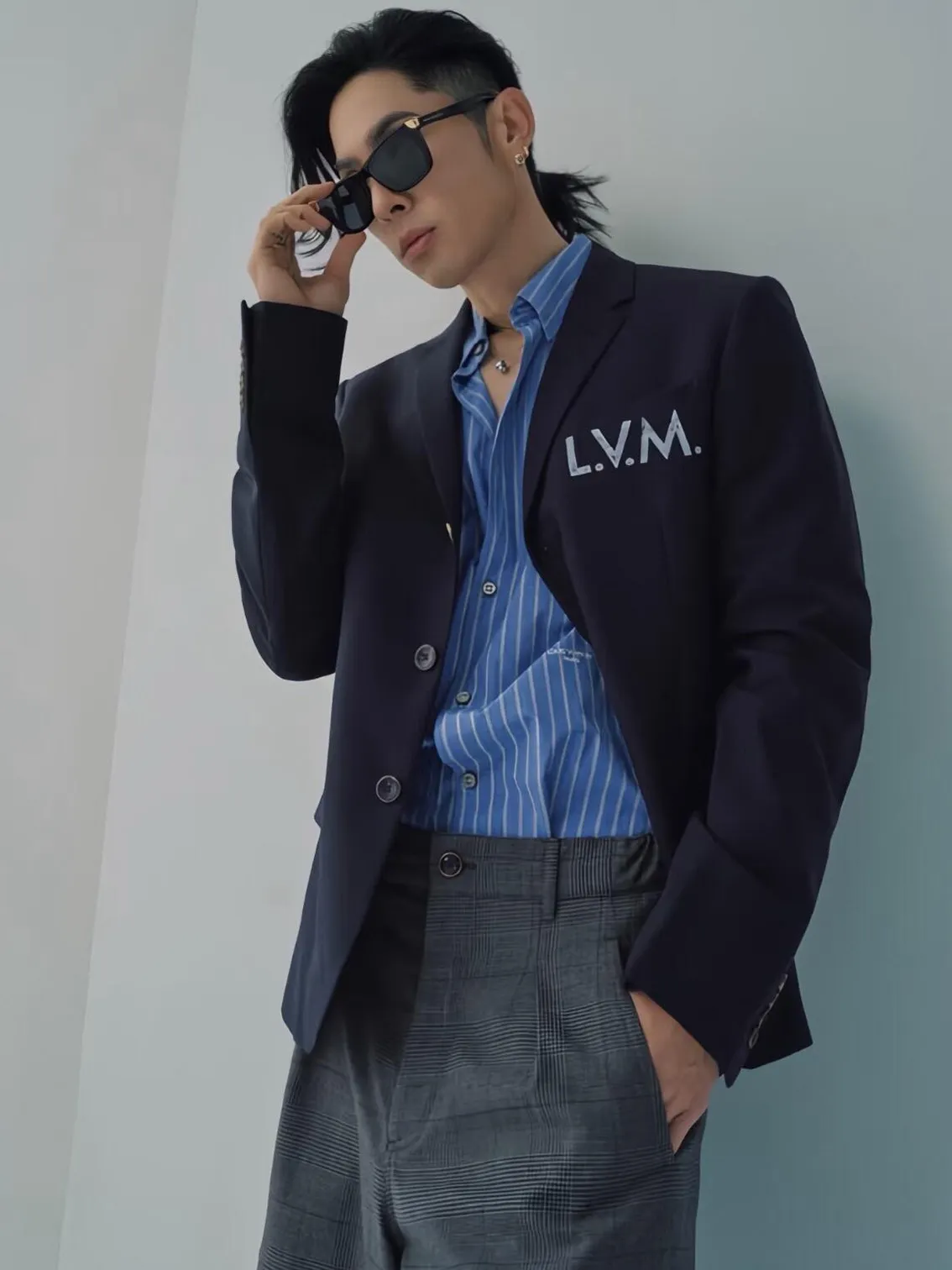 Louis Vuitton Pocket Embroidered Single Breasted Suit Jacket